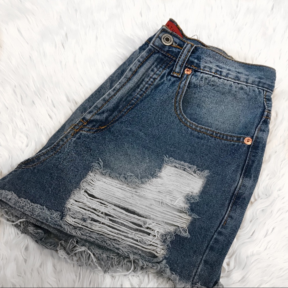 Dark denim shorts